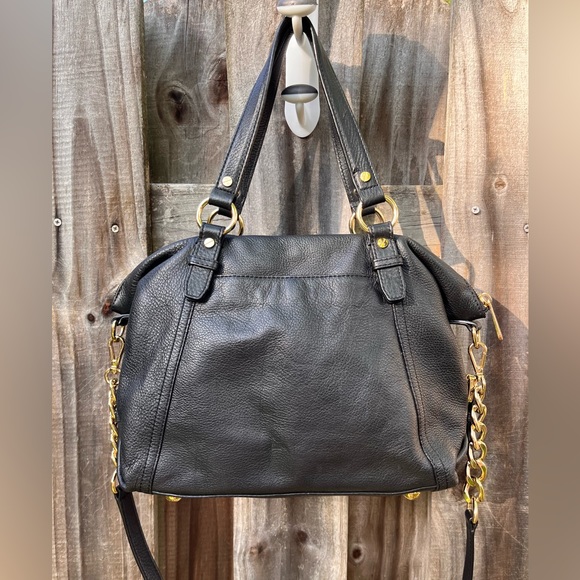 Michael Kors MD Tristan Black Leather Convertible Satchel - Picture 6 of 11